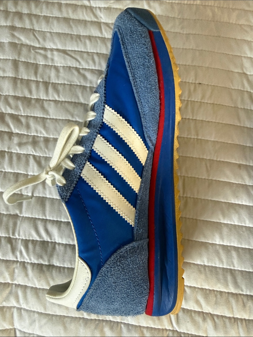 adidas SL 72 Blue with White Stripes and Red Accent - Picture 5 of 7